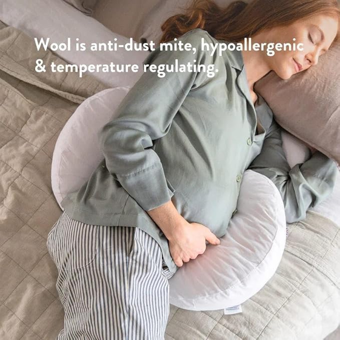 Vrindakul White Pregnancy Pillow – Full Body H Shaped Maternity Support for Peaceful Sleep & Pain Relief