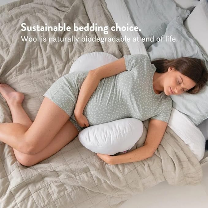 Vrindakul White Pregnancy Pillow – Full Body H Shaped Maternity Support for Peaceful Sleep & Pain Relief