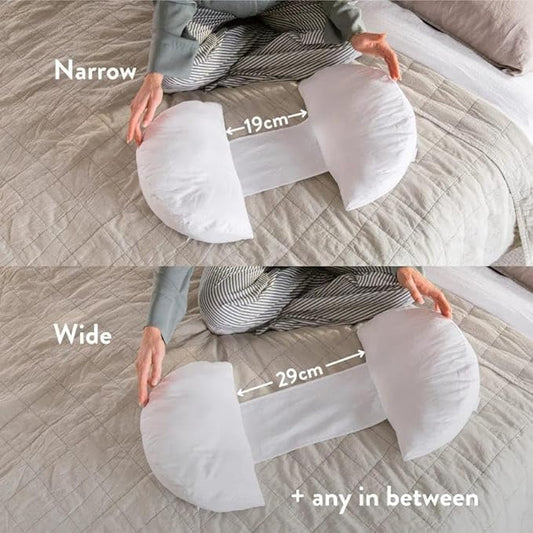 Vrindakul White Pregnancy Pillow – Full Body H Shaped Maternity Support for Peaceful Sleep & Pain Relief
