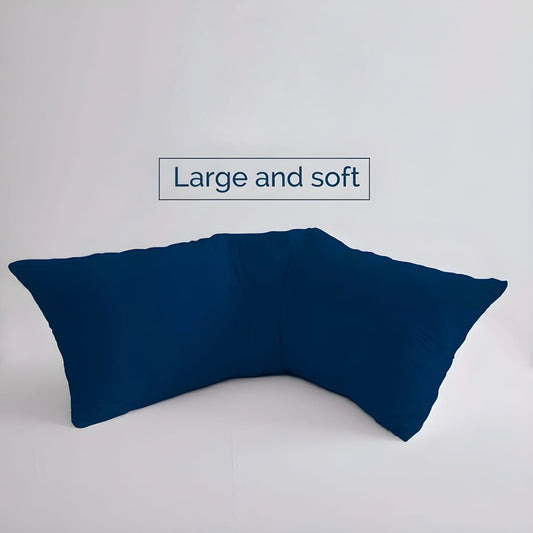VRINDAKUL™ Long Hug Pillow – Soothing Blue | 4 Feet Comfort Companion