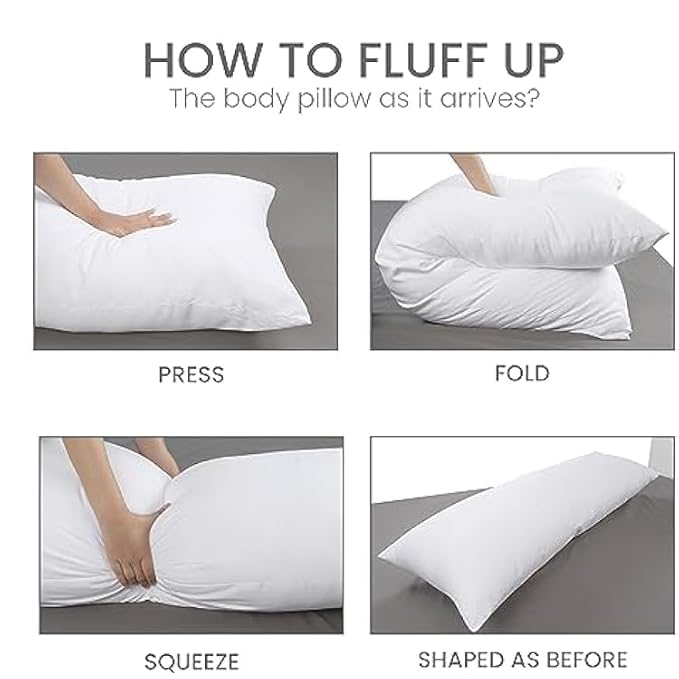 Vrindakul Long Hug Pillow – Ultra Soft Full-Length Body Pillow for Deep Sleep, Comfort & Support