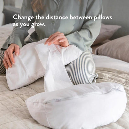 Vrindakul White Pregnancy Pillow – Full Body H Shaped Maternity Support for Peaceful Sleep & Pain Relief