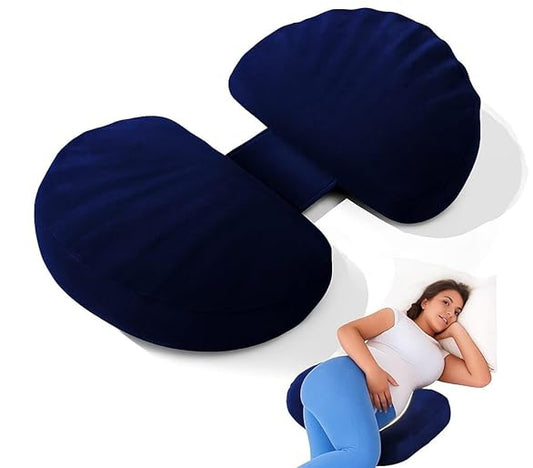 💙 VRINDAKUL™ 3-Piece Maternity Pillow Set – Premium Blue Edition